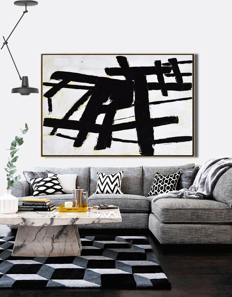 Horizontal Palette Knife Minimalist Art #C22Z - Click Image to Close